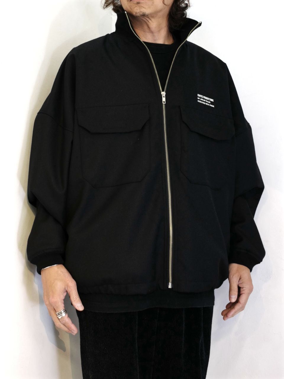 COOTIE PRODUCTIONS - WOOL SAXONY TRACK JACKET (BLACK) / ウール