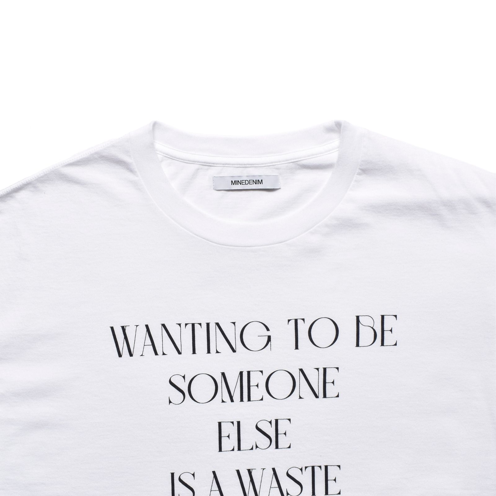 WANTING TO BE SOMEONE T-SH (WHT) / タイポグラフィ プリント Tシャツ