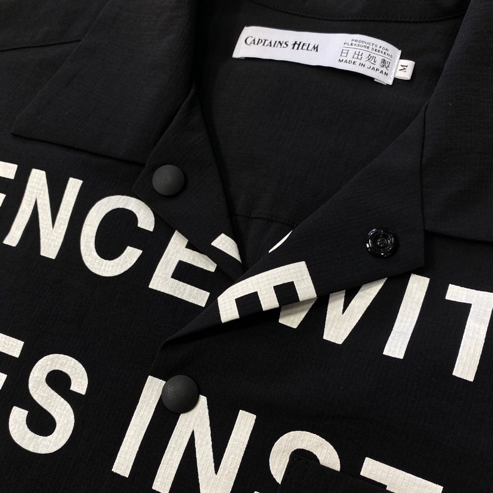 【ラスト1点】CORDURA® WATER-REPELLENT SHIRTS (BLACK) / ストレッチ S/S シャツ