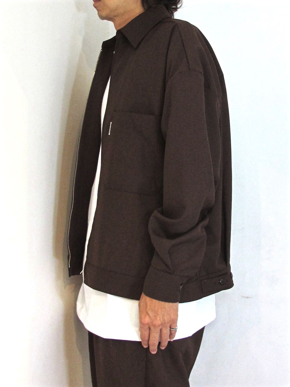 COOTIE PRODUCTIONS - T/W WORK JACKET (BROWN) / ポリウール ワーク 