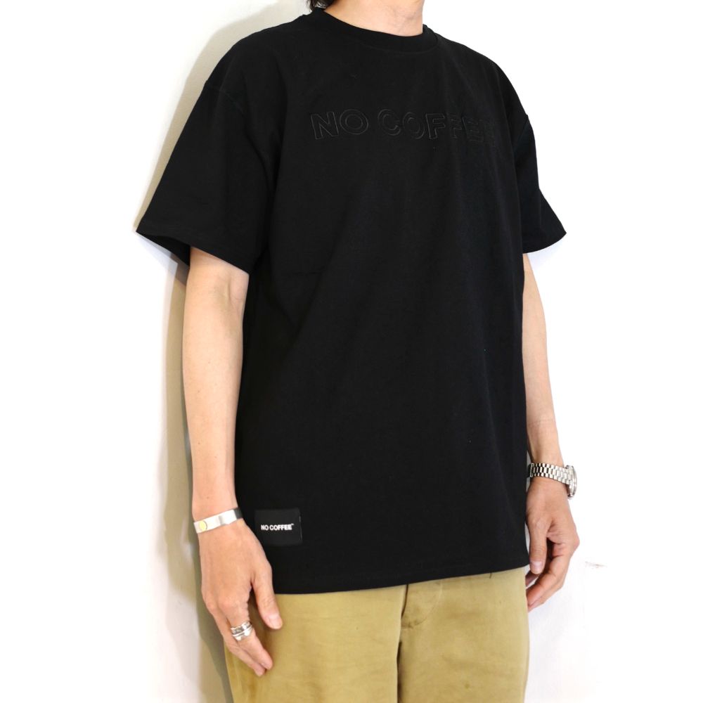 アウトライン刺繡S/S TEE (BLACK)