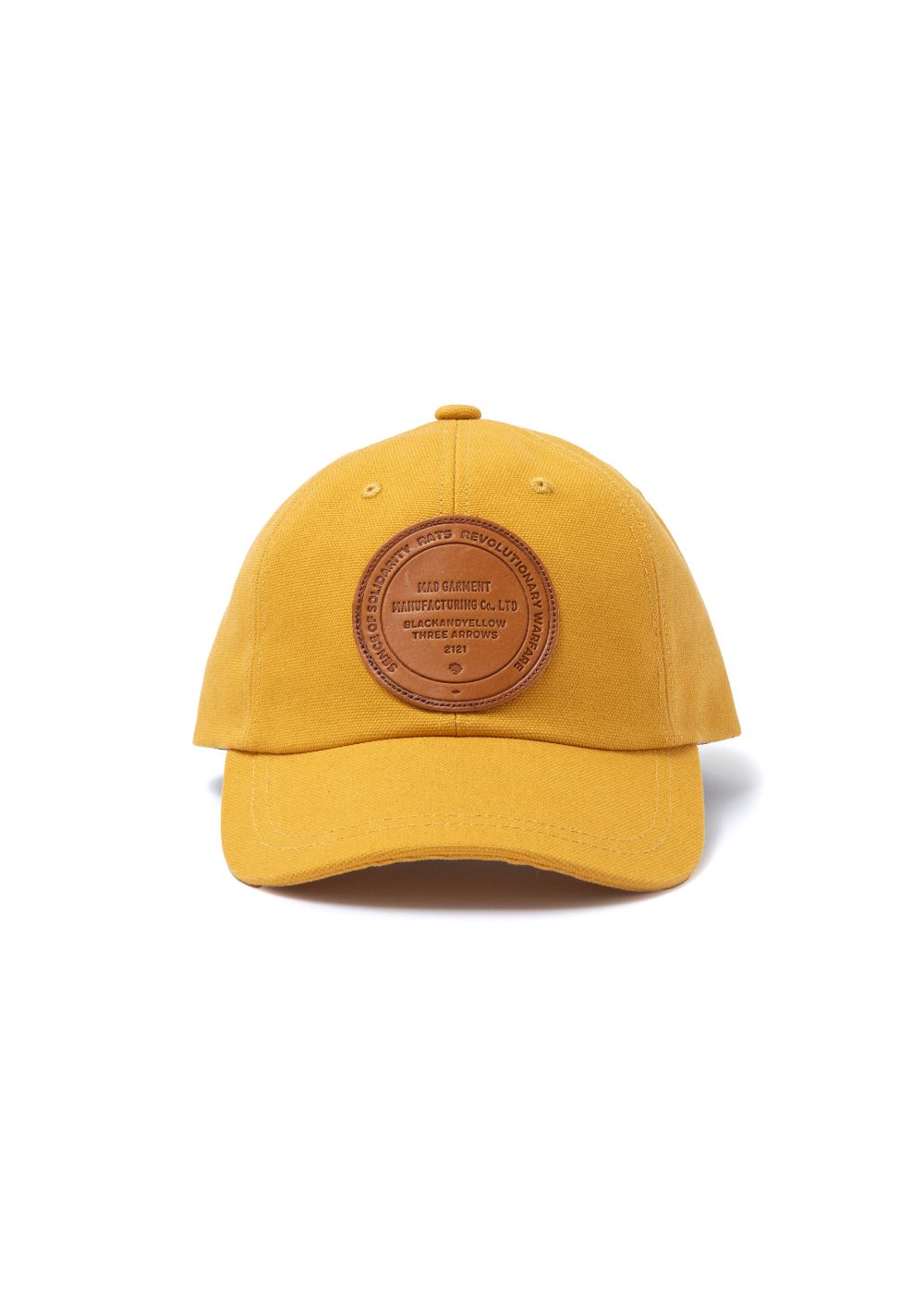 RATS - CANVAS LEATHER PATCH CAP (BROWN) / レザーワッペン ベース