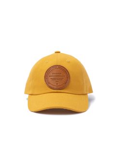 【ラスト1点】CANVAS LEATHER PATCH CAP (MUSTARD) / レザーワッペン ベースボールキャップ