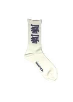 一番 socks (WHITE) / ジャガード ソックス