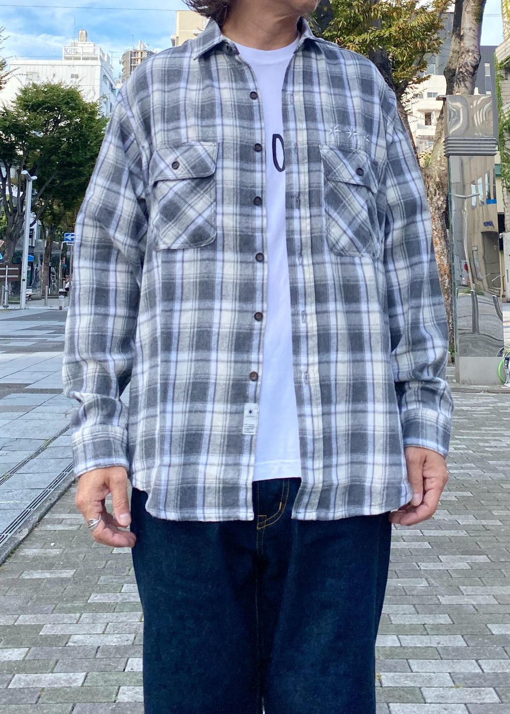Flannel Shirt (BLACK) / チェック コットン ネルシャツ