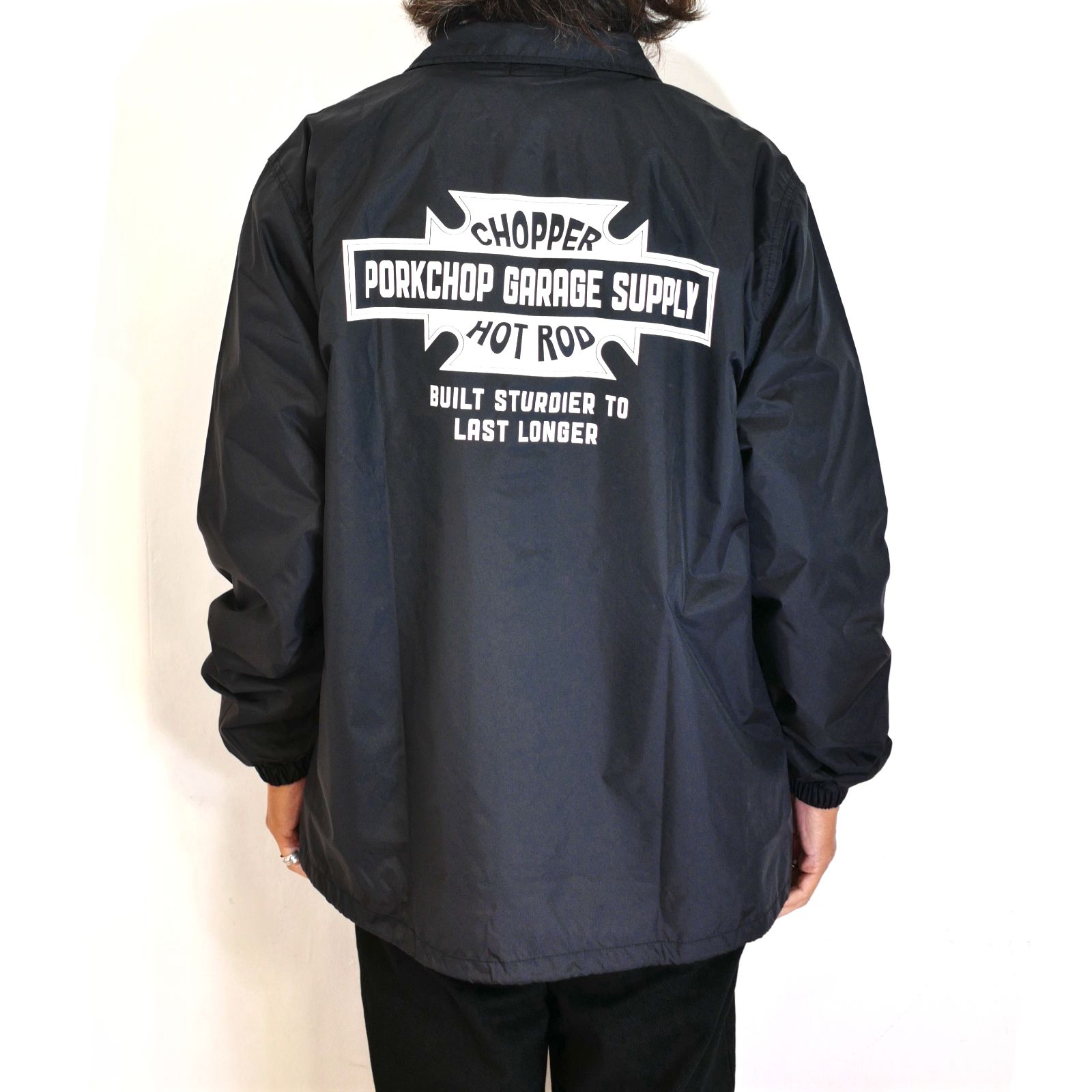 PORKCHOP GARAGE SUPPLY - 【ラスト1点】BAR&SHIELD COACH JKT (BLACK) / バー&シールド  コーチジャケット | LOOPHOLE