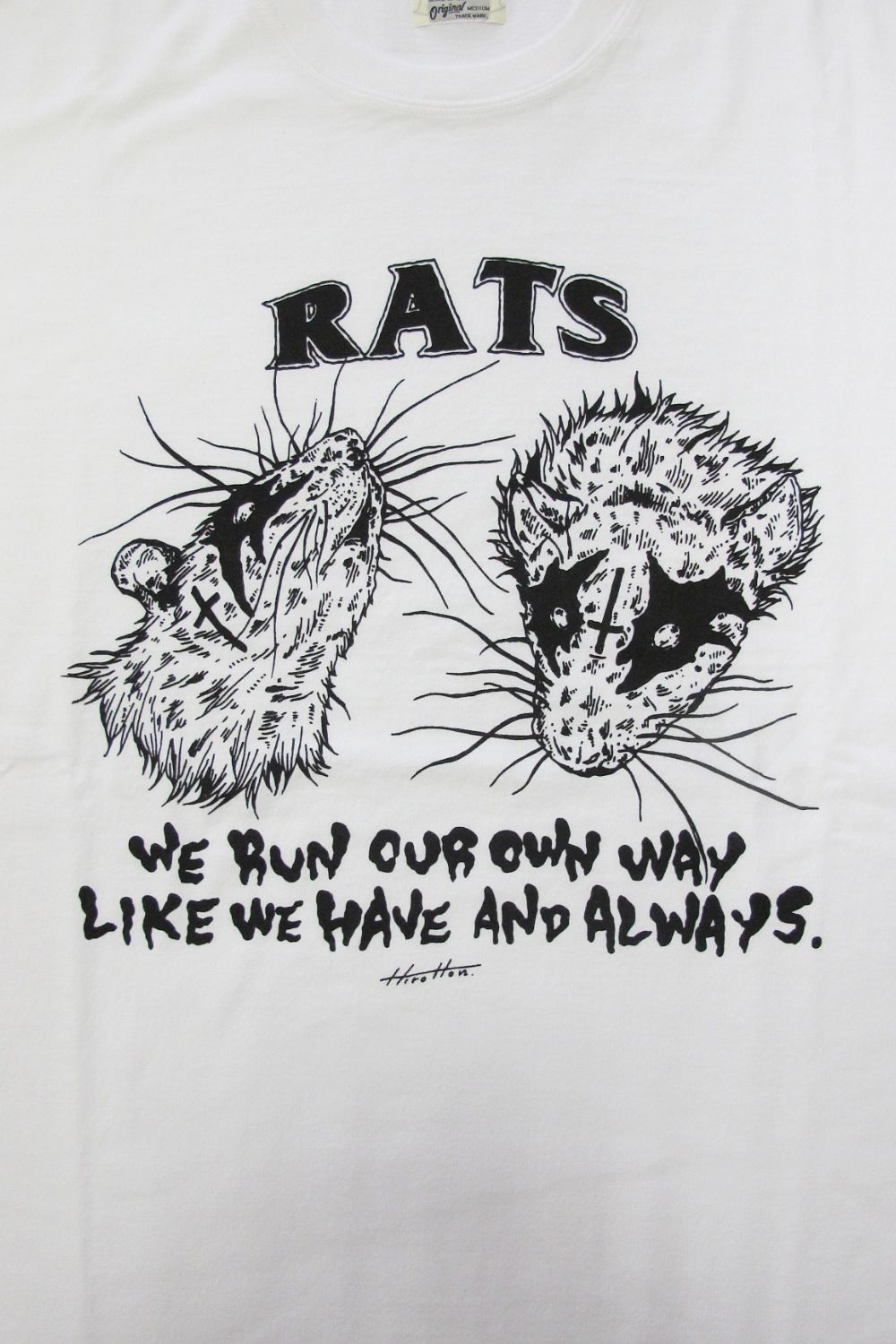 ×Hirotton TEE "OUR OWN WAY" (WHITE) / ×ヒロットン コラボT