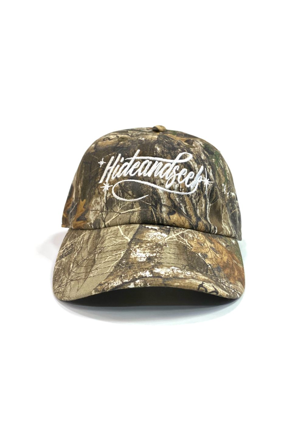Cursive Logo Baseball CAP (REAL TREE CAMO) / 刺繍ロゴ ベースボールキャップ