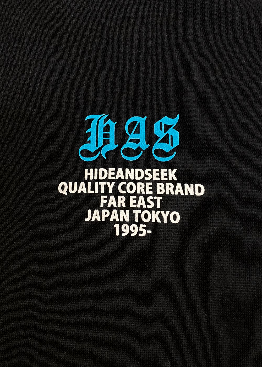 H.A.S Hooded Sweat Shirt (BLACK×GREEN) / ロゴ スウェット パーカー