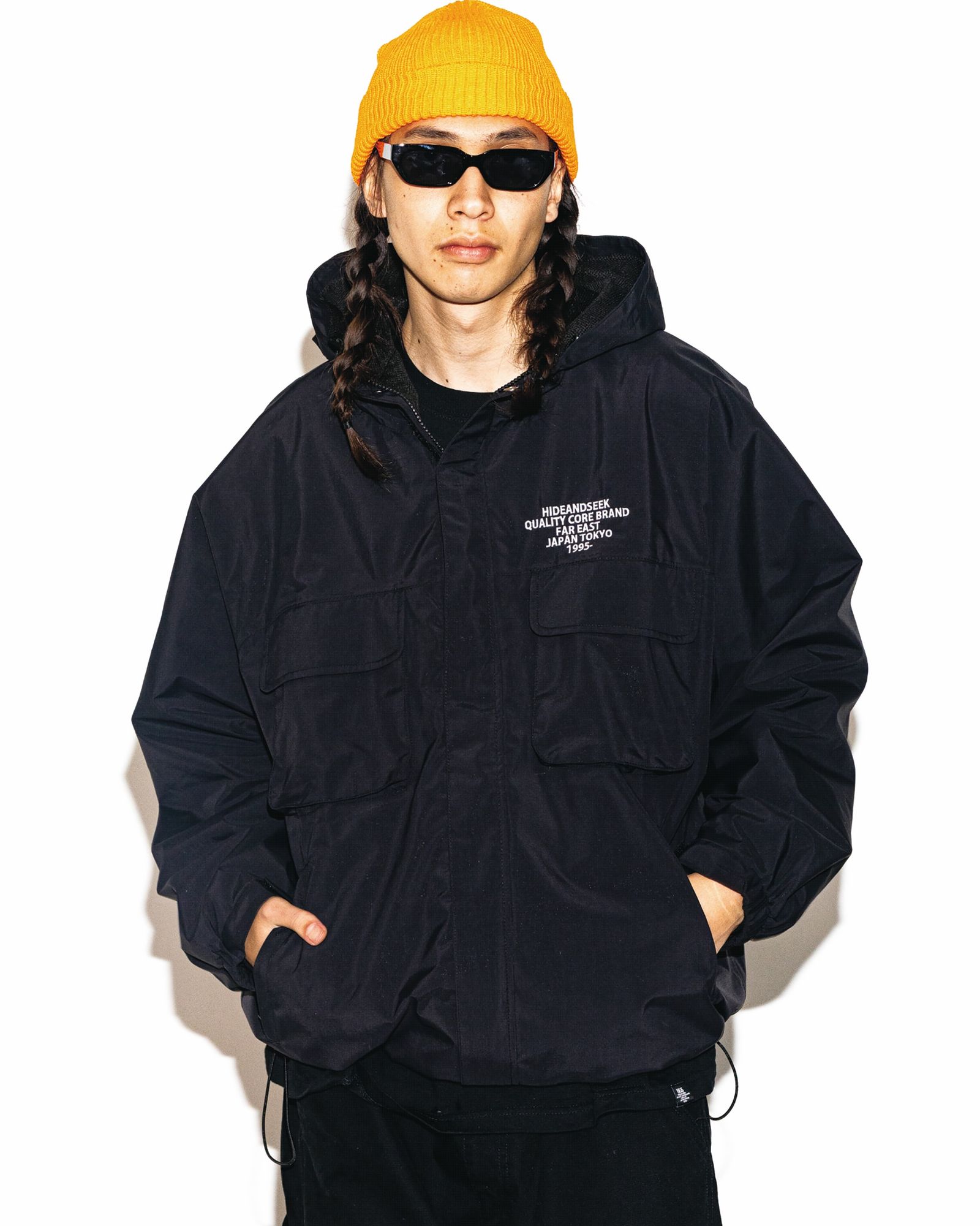 Nylon Mountain Jacket (BLACK) / ナイロン マウンテン パーカー / セットアップ可能