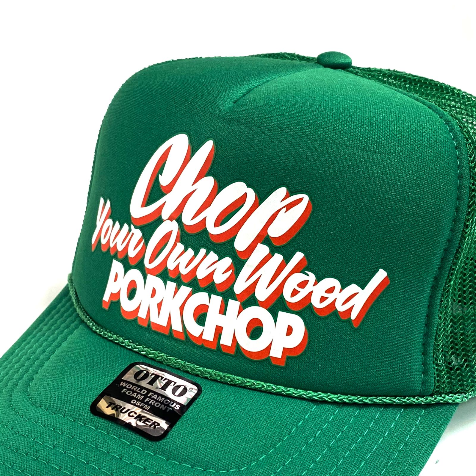 PORKCHOP - CHOP YOUR OWN WOOD CAP (KELLY GREEN) / プリントメッシュ