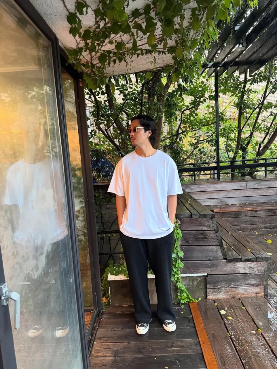 【ラスト1点】R9 CUTOFF TEE (WHITE) /  オリジナル カットオフ Tシャツ