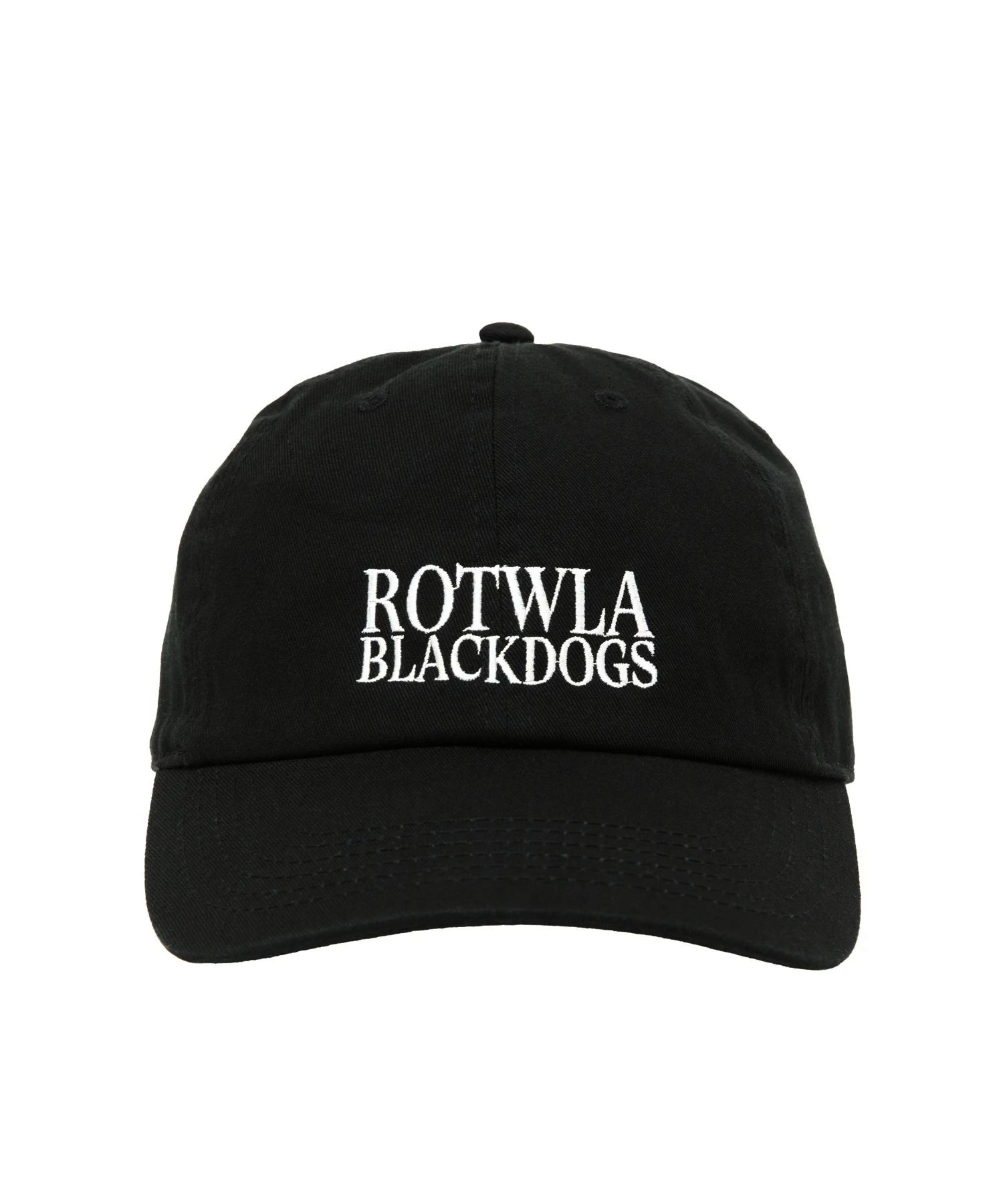 ROTWLA CAP (BLACK) / ロゴ刺繍 ダッド キャップ。