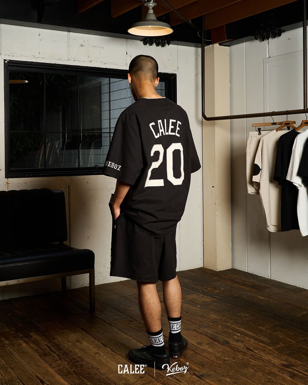 CALEE - × KEBOZ BASEBALL SHIRT (BLACK) / ケボズ コラボ ベースボール シャツ | LOOPHOLE