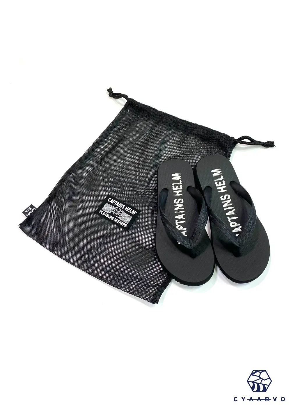 × CYAARVO / LOGO FLIP FLOP with MESH BAG (BLACK) / シアーヴォ コラボ ビーチサンダル メッシュバッグセット