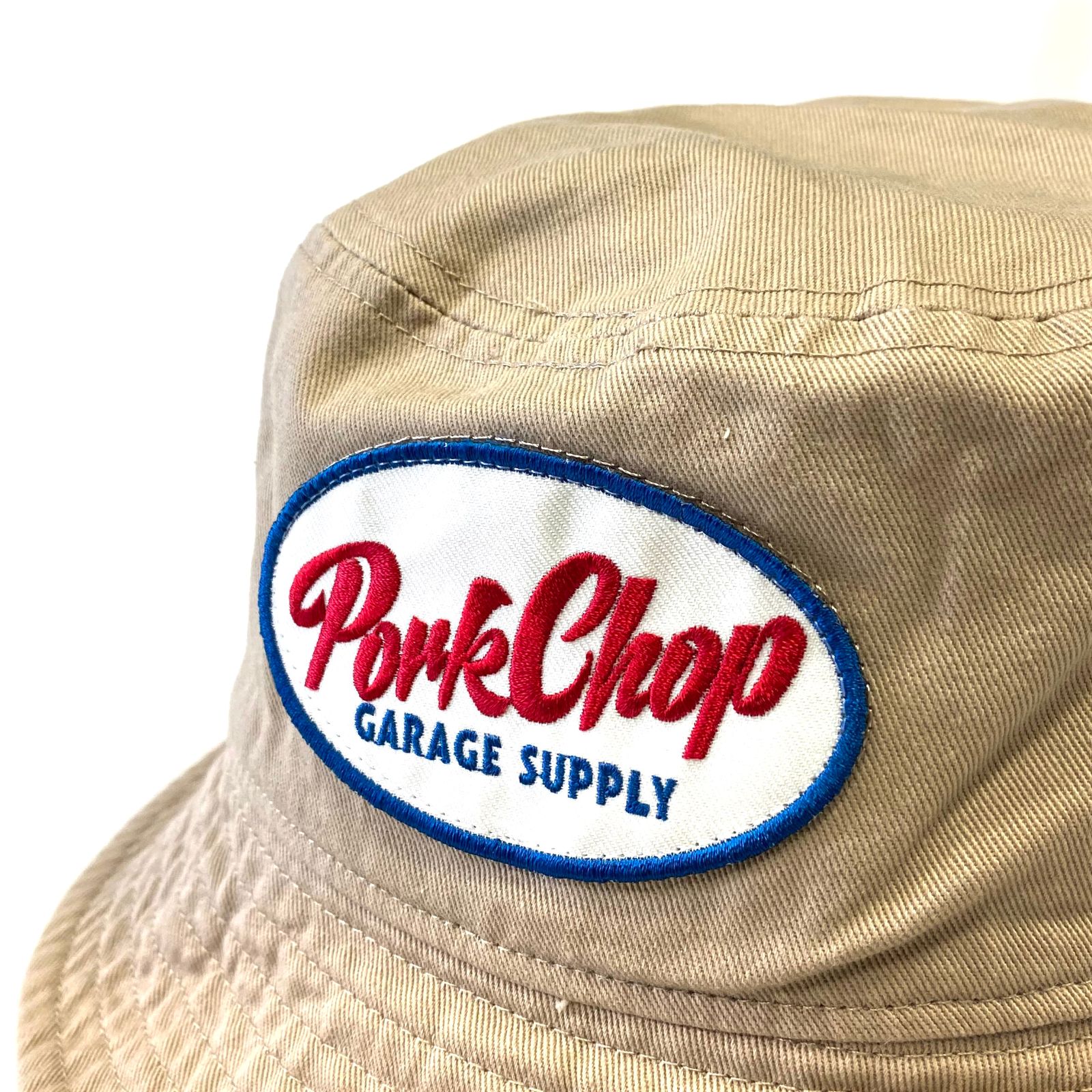 PORKCHOP - OVAL BUCKET HAT (KHAKI) / オーバルワッペン バケット