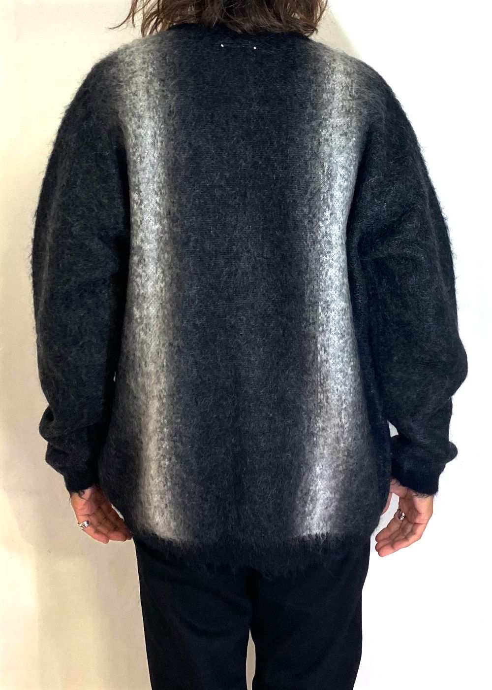 Fuzzy Stripe Mohair Knit Cardigan (BLT) /  ストライプ モヘアニット カーディガン