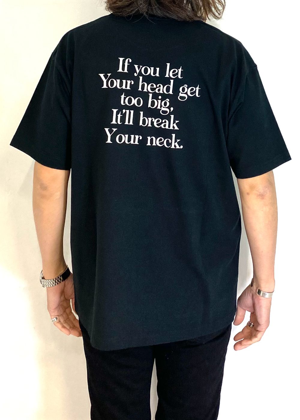 It'll Break Your Neck T-SH (BLK) / オリジナル プリント ポケット Tシャツ