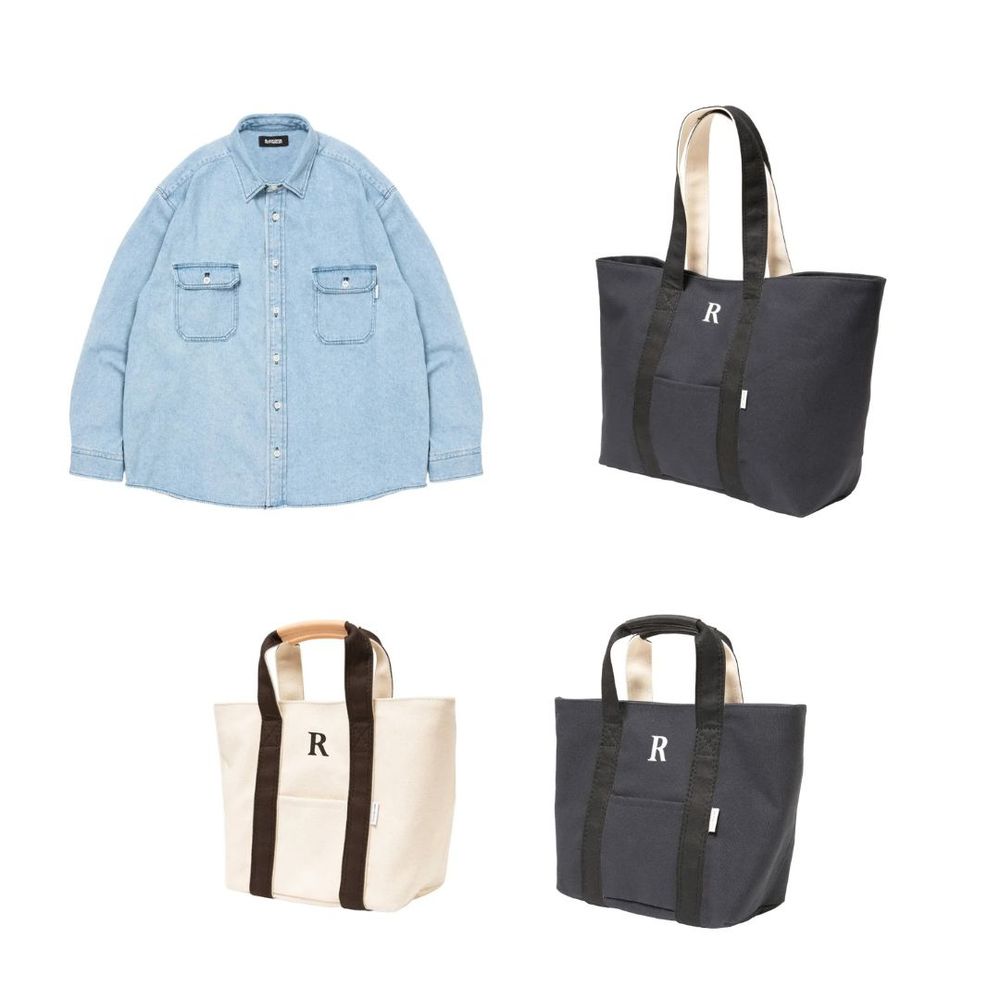 ROTTWEILER 新作販売告知 / 春らしい色味のデニムシャツとトートバッグの新顔。