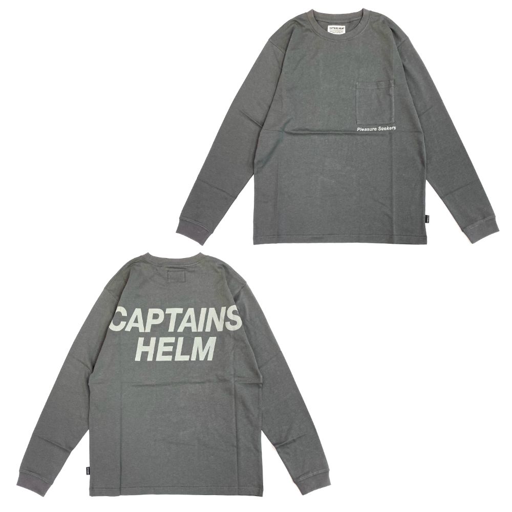 CAPTAINS HELM - REFLECTIVE LOGO L/S TEE (BLACK) / オリジナル