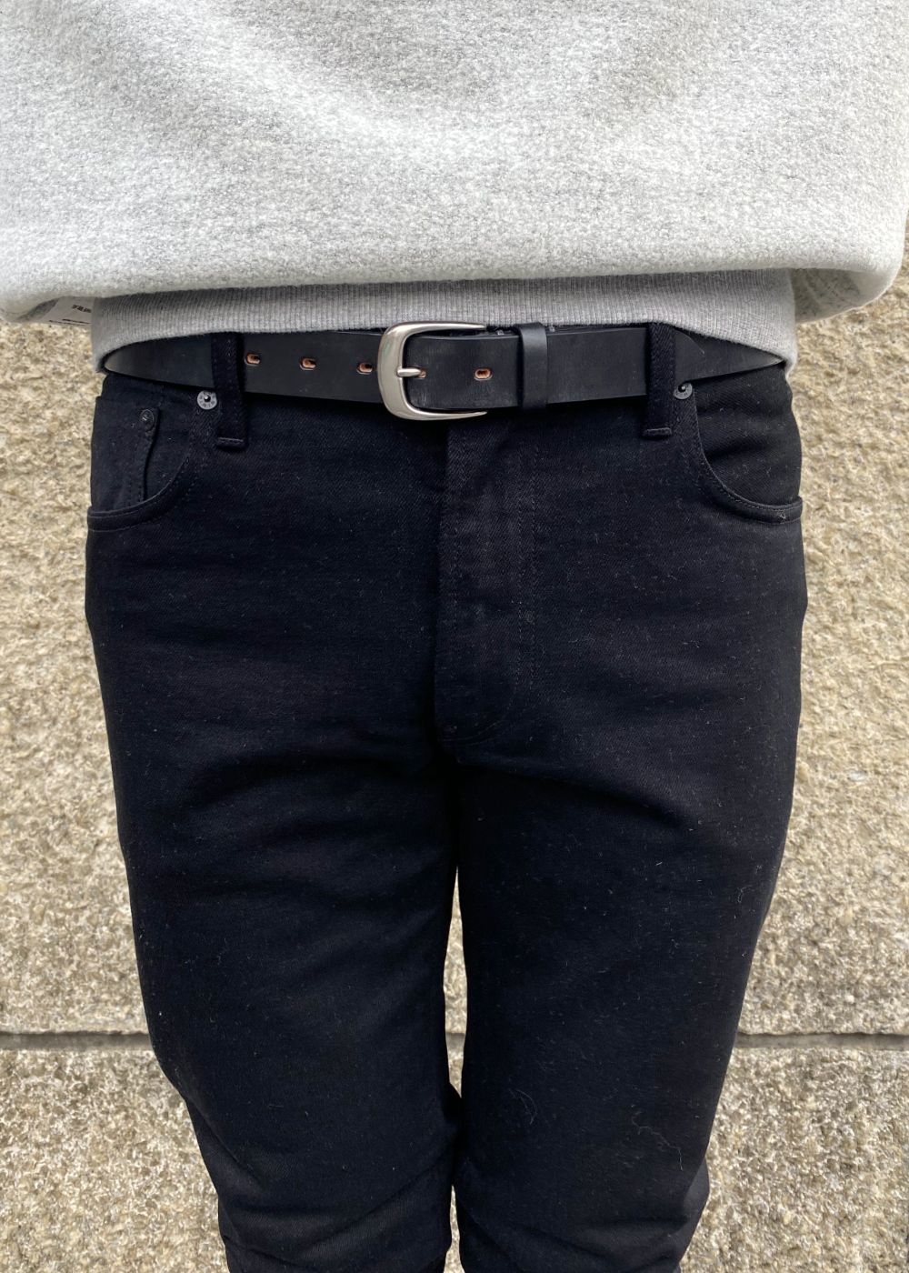 Bridle Leather Officer Belt (BLK)  / レザー オフィサー ベルト