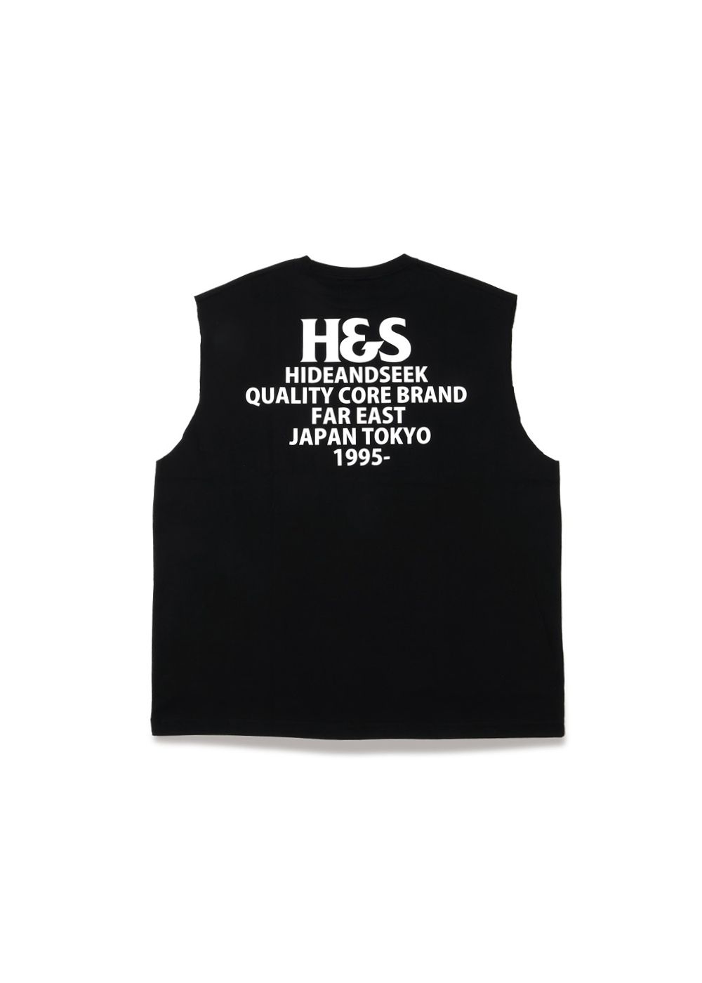 Tシャツ・カットソー STUD SLEEVELESS TOP (black) HIDE AND SEEK - H&S Logo Sleeveless Tee (BigSilhouette