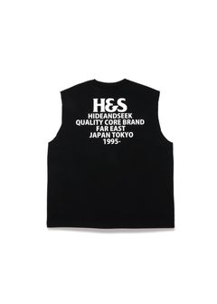 H&S Logo Sleeveless Tee (BigSilhouette) (BLACK) / カットオフ ノースリーブ Tシャツ