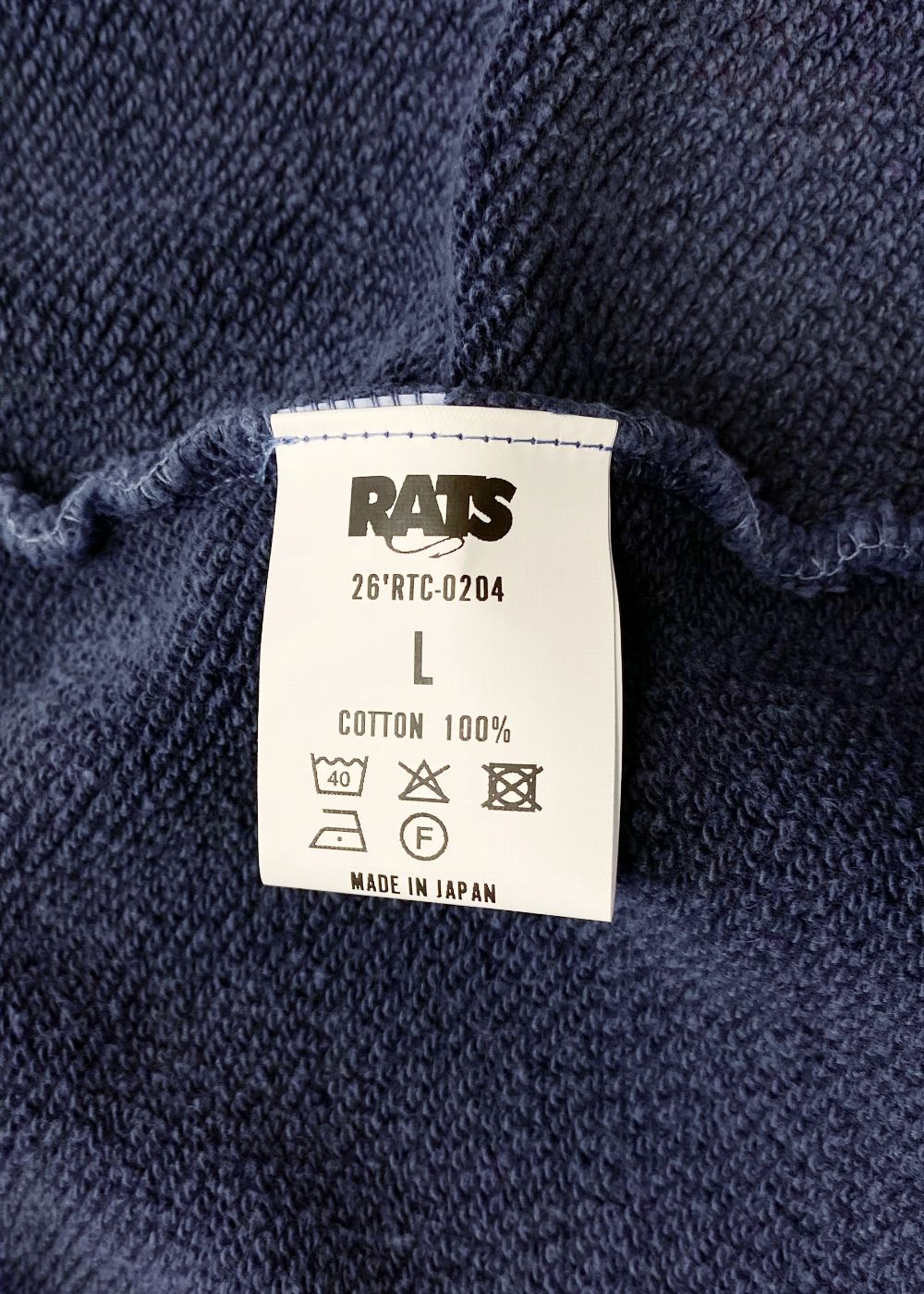 PIGMENT DYED ZIP HOODIE (NAVY) / ピグメントダイ ジップ スウェット パーカー