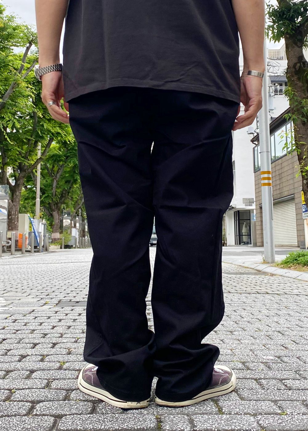 COTTON EASY PANTS (BLACK) / コットン イージー パンツ