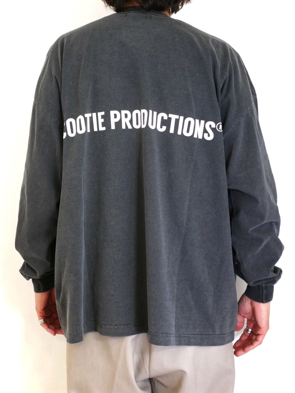 COOTIE PRODUCTIONS - 【ラスト1点】Pigment Dyed L/S Tee (BLACK 