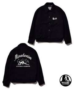 × HYSTERIC GLAMOUR F.Black Denim JKT (BLACK) / ×ヒステリックグラマー コラボデニムスタジャン