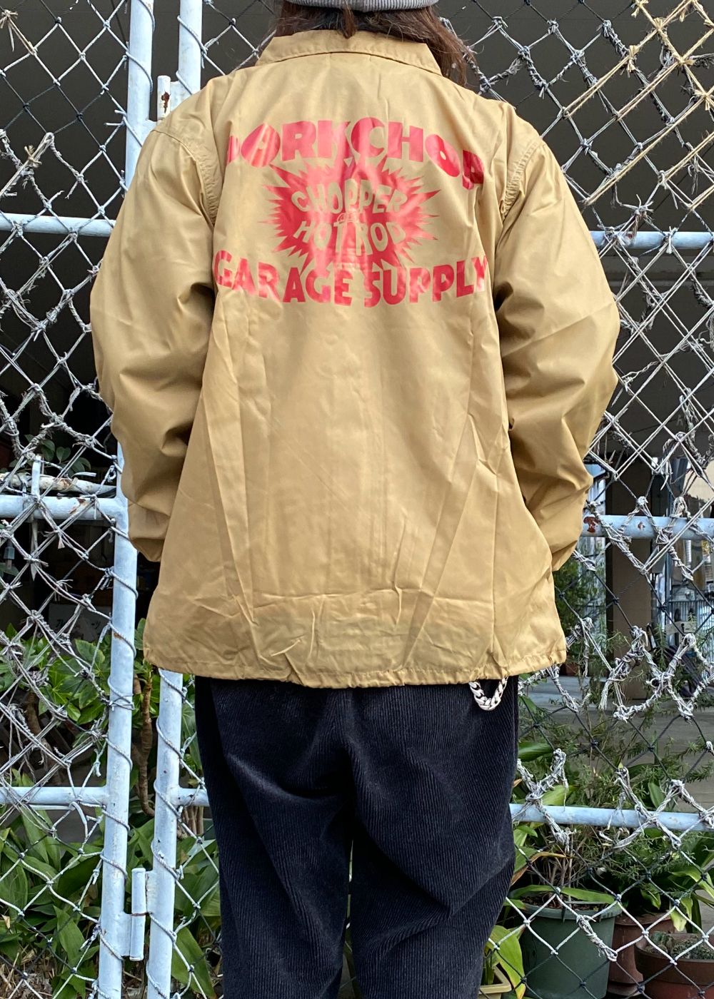 【ラスト1点】BOMB COACH JKT (KHAKI) / プリント コーチジャケット