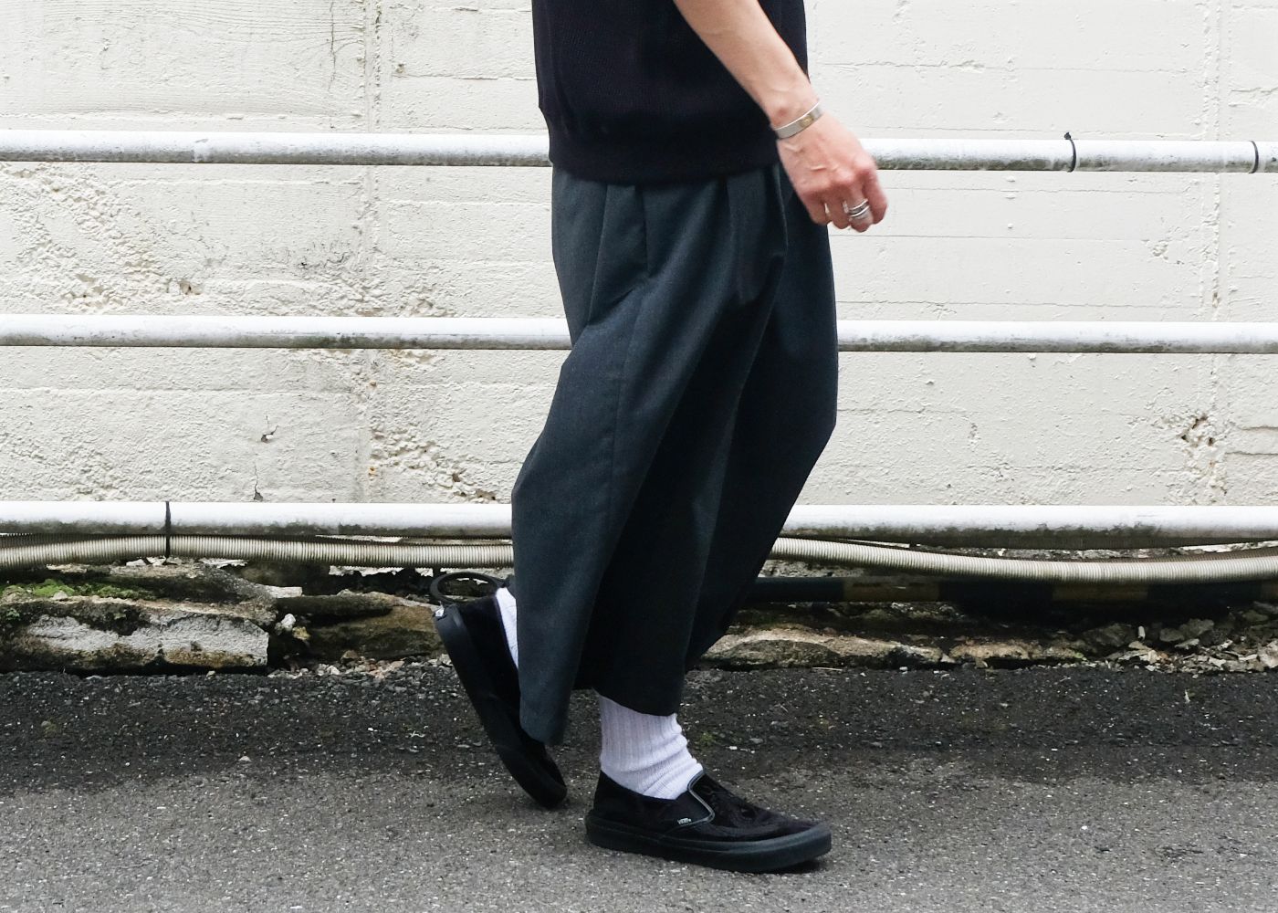 COOTIE PRODUCTIONS - T/R Shin Cut Wide Easy Trousers | LOOPHOLE