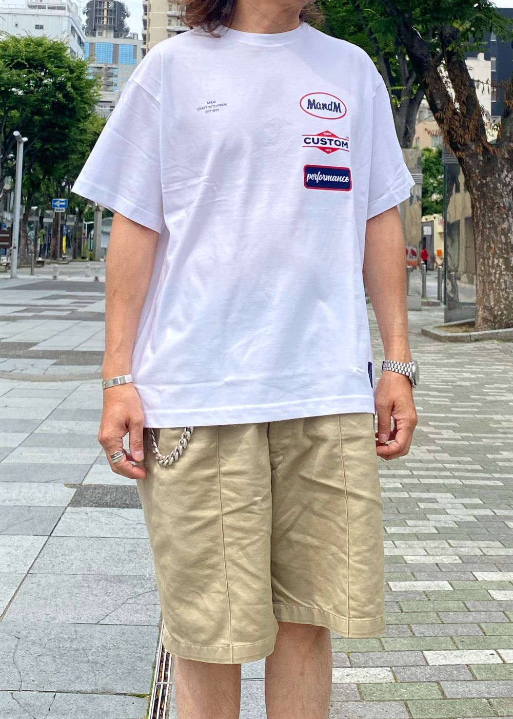 PRINT TEE (WHITE) / ロゴ プリント Tシャツ