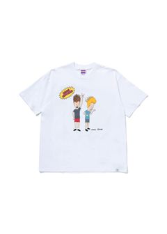 S/S PRINT T "THIS ROCKS" (WHITE) / ビーバス&バットヘッド コラボ Tee