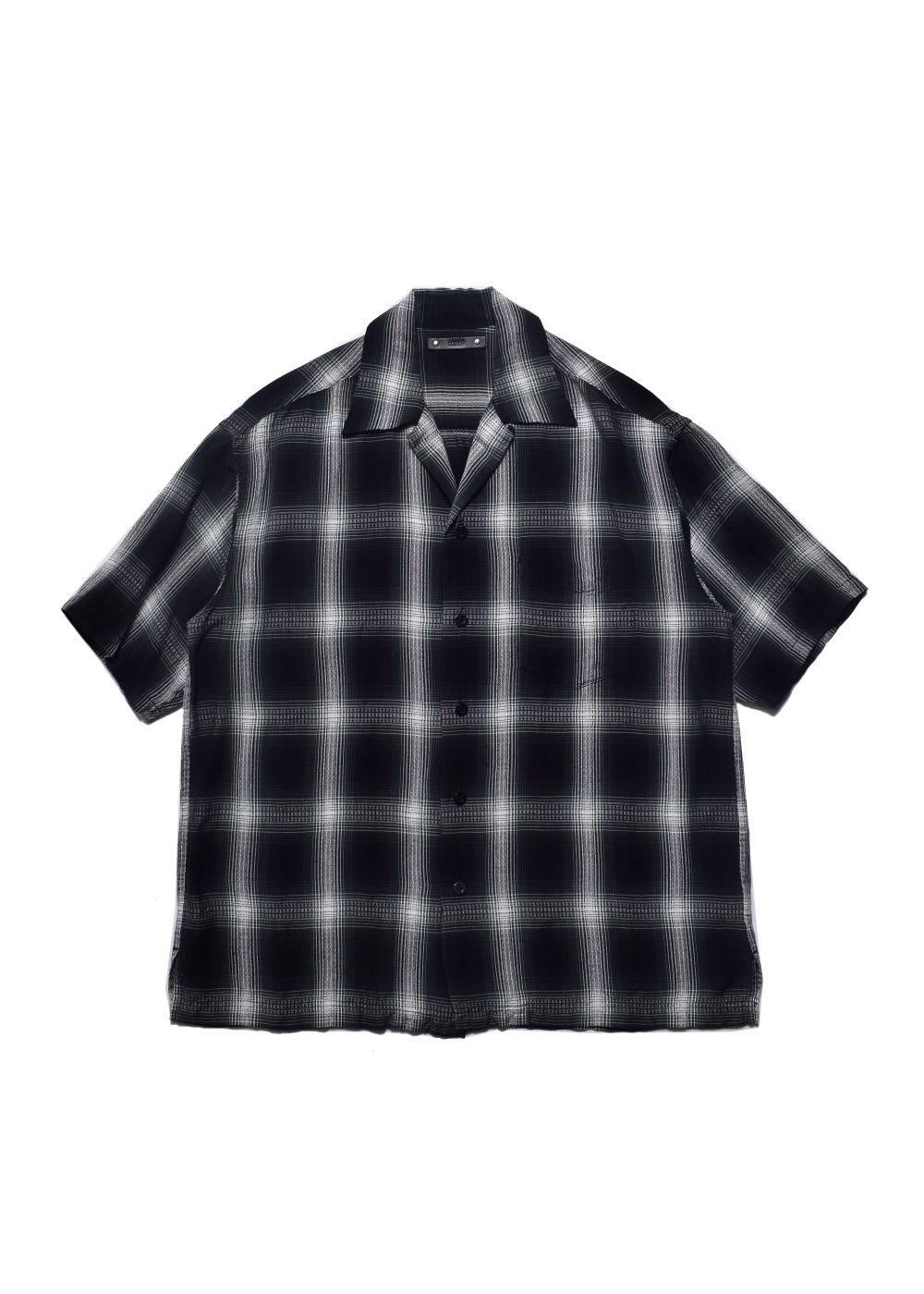Rayon Dobby Plaid S.S Open Collar SH (BLT) / オンブレチェック オープンカラーシャツ