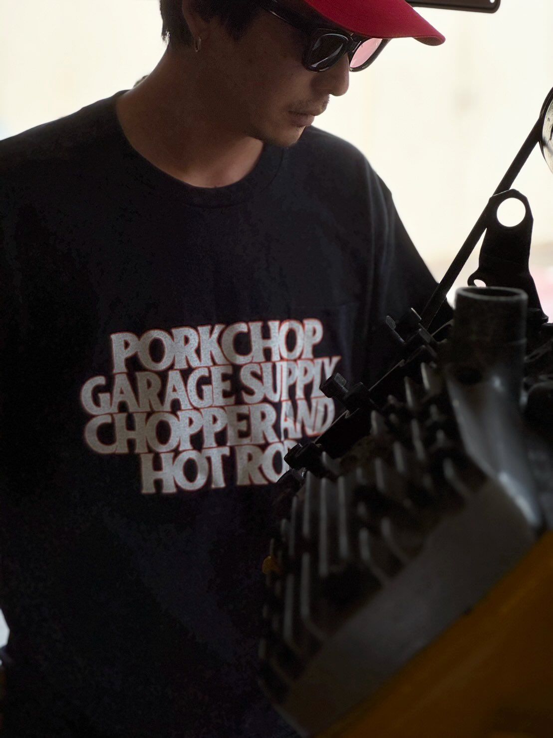 C&H LOGO POCKET TEE (BLACK) / ロゴ ポケット Tシャツ