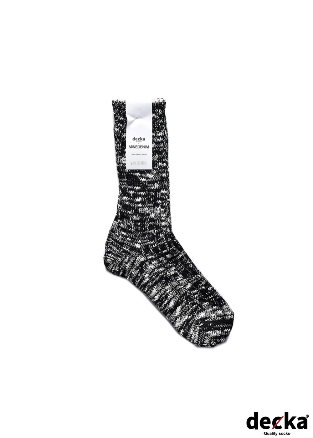 ×decka Melange Rib SOX (BLK) / デッカ コラボ メランジ ソックス