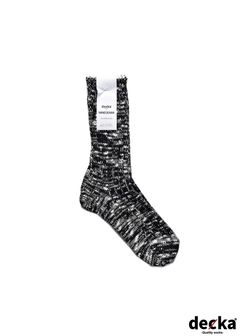 ×decka Melange Rib SOX (BLK) / デッカ コラボ メランジ ソックス