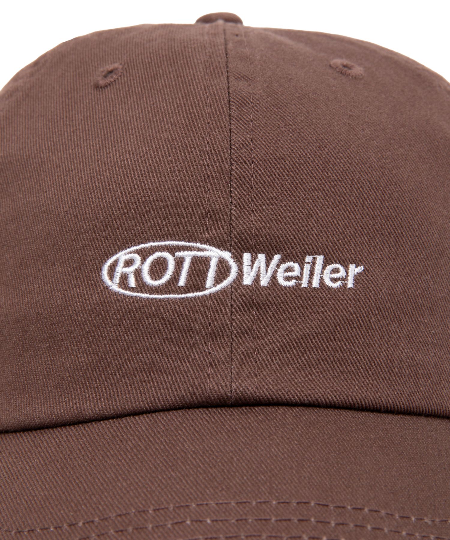 RW CAP (BROWN) / ロゴ刺繍 ダッド キャップ。