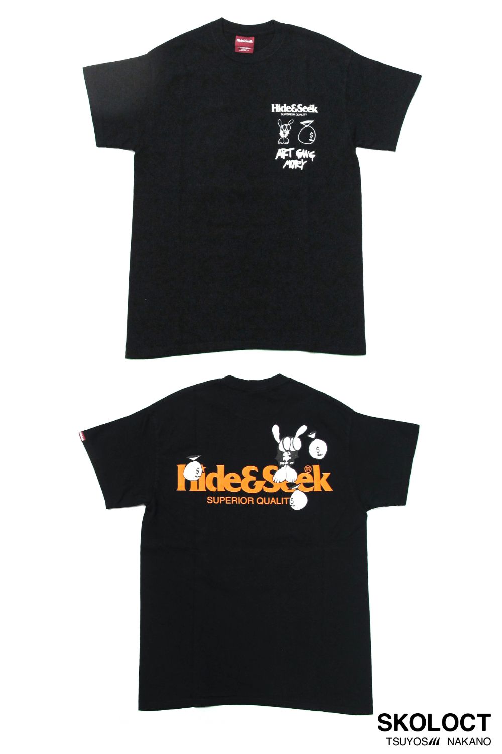 HideandSeek - × SKOLOCT S/S Tee-2 (BLACK) / スコロクト コラボT