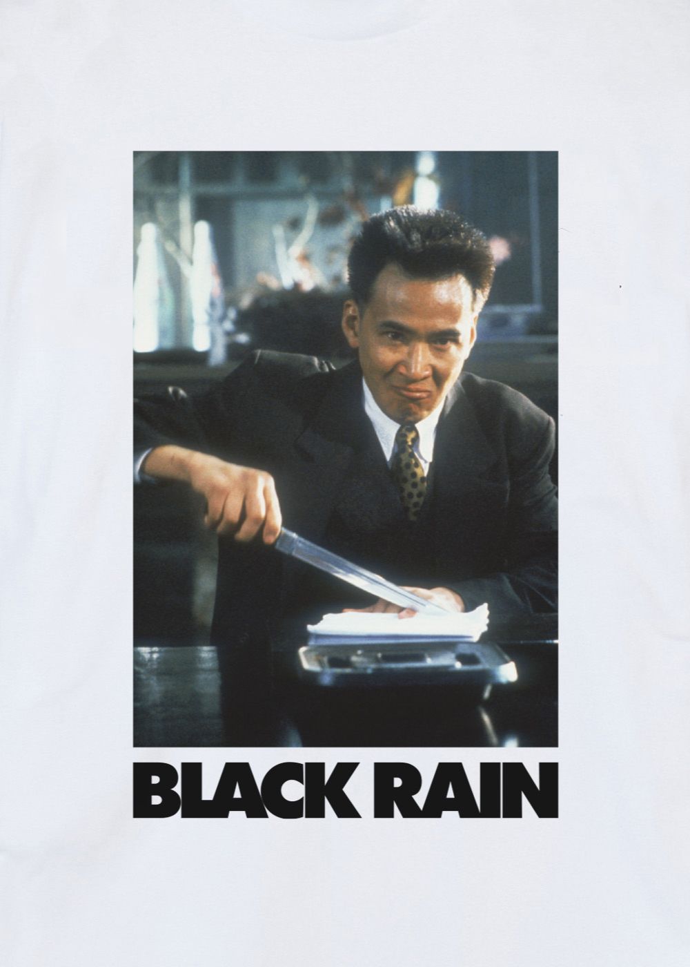 【ラスト1点】Black rain tee uno (WHITE) / ×ブラックレイン コラボ Tシャツ