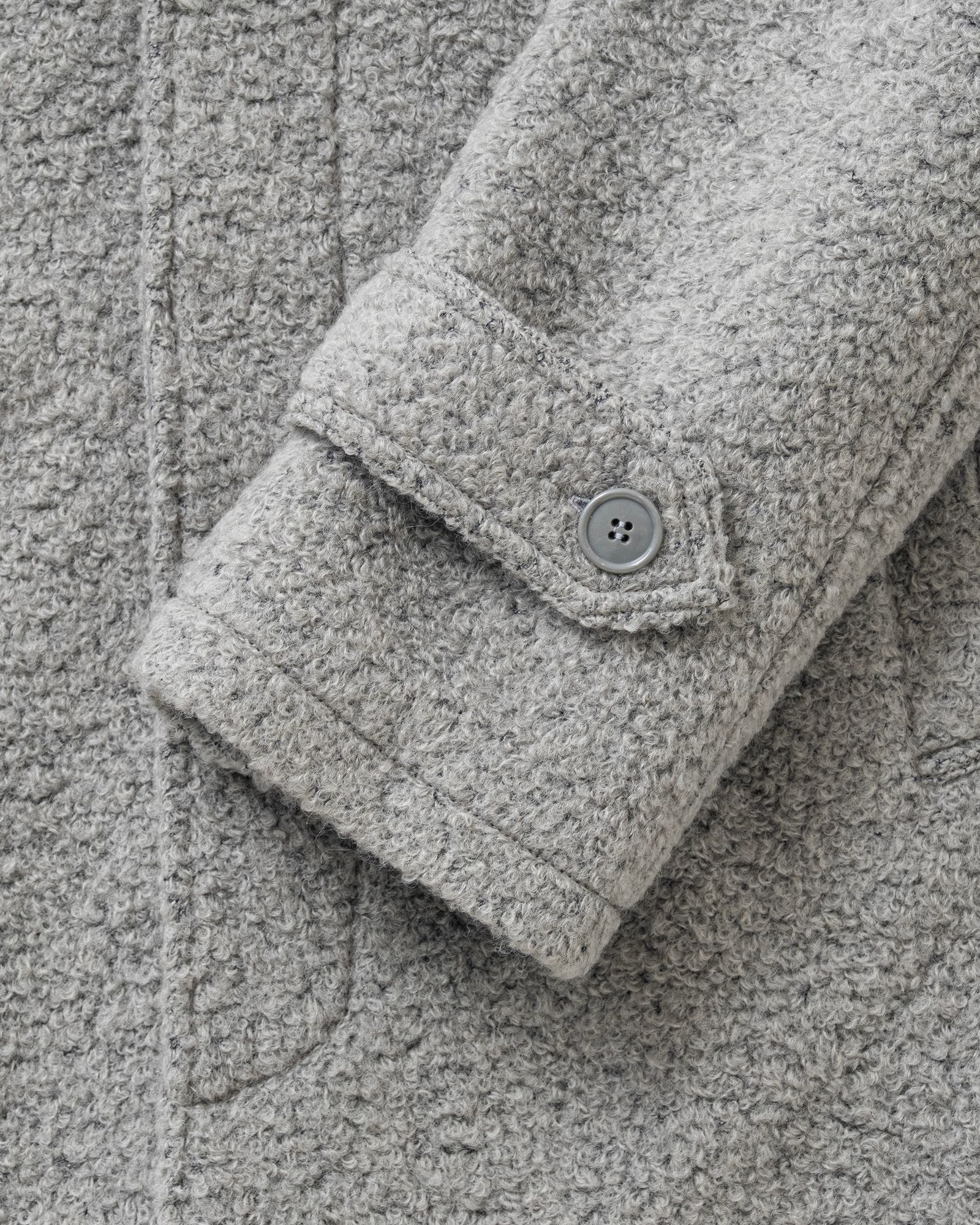 WOOL BALMACAAN COAT "Balmacaan" (GRAY) / ウール バルマカーン コート