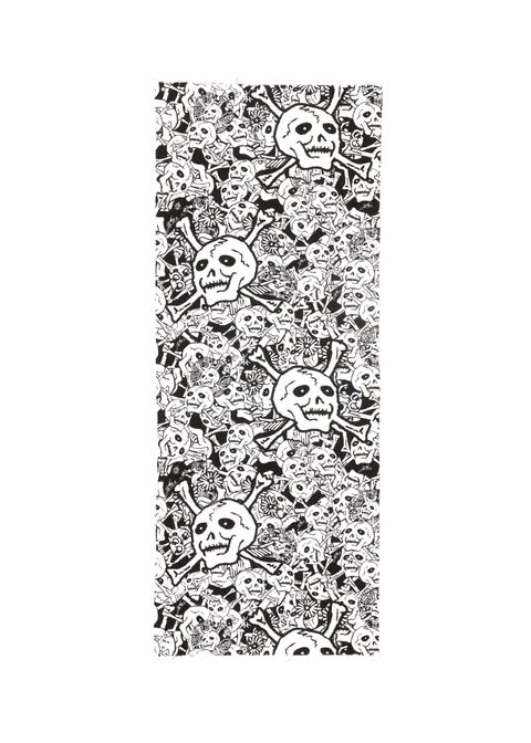 雑踏髑髏手拭い (BLACK) / ×横尾忠則 髑髏柄 コラボ 手拭い