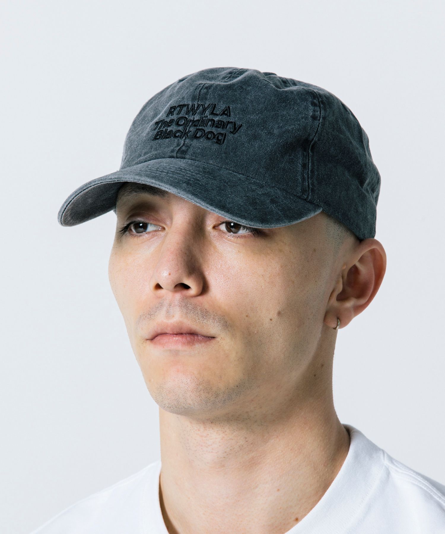 PIG RTWYLA CAP (BLACK) / ロゴ刺繍 ダッド キャップ。
