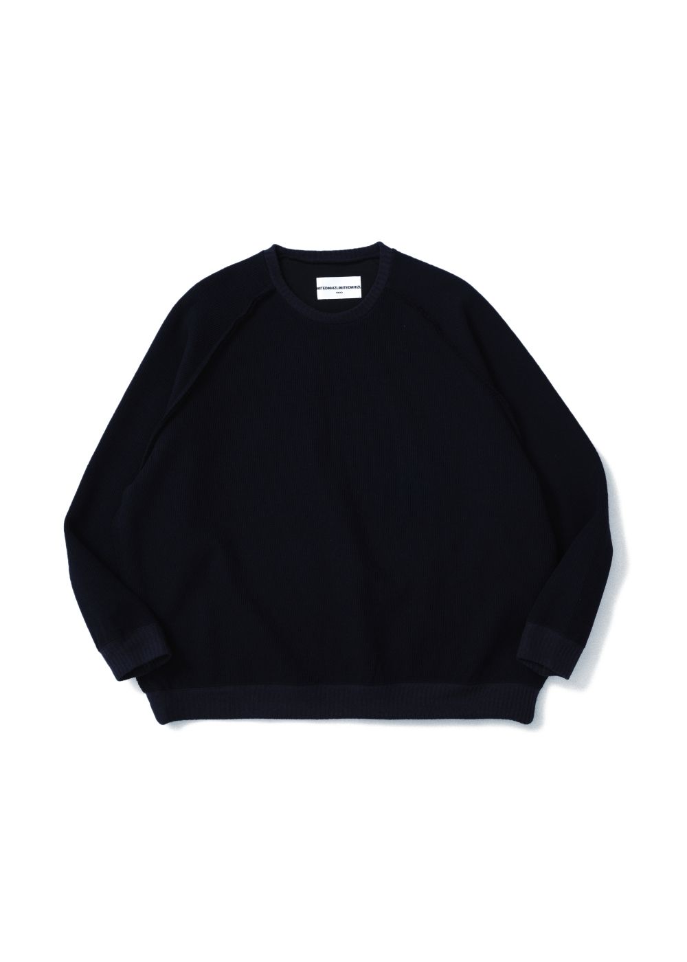 TEAR KNIT (NAVY) / クルーネック リブニット