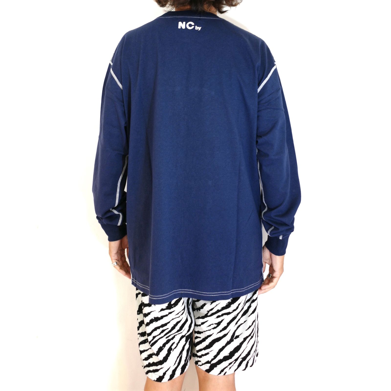 ロゴプリントLS TEE (NAVY)