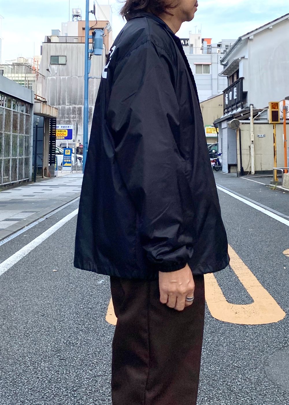 SC LOGO COACH JACKET (BLACK) / SC ロゴ オリジナル コーチジャケット