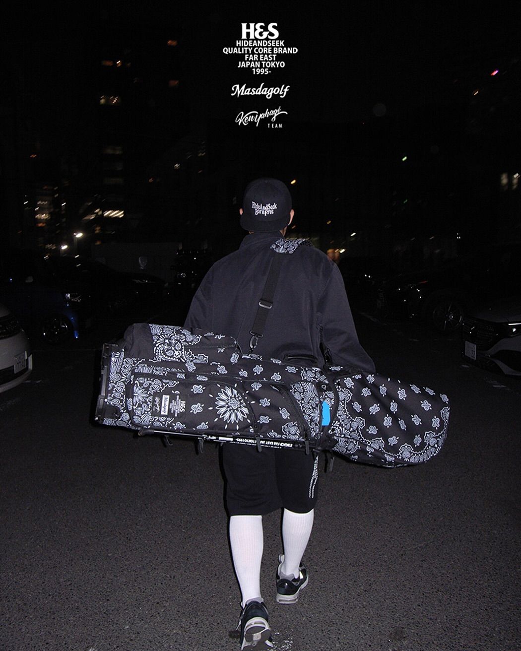 HIDE AND SEEK - × MasdaGolf × KenYahagi Golf Bag (BLACK