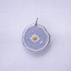 The Sun & Thunder Top LL with Gold Point S (SILVER) / 24金Sポイント特大太陽&稲妻メタルトップ